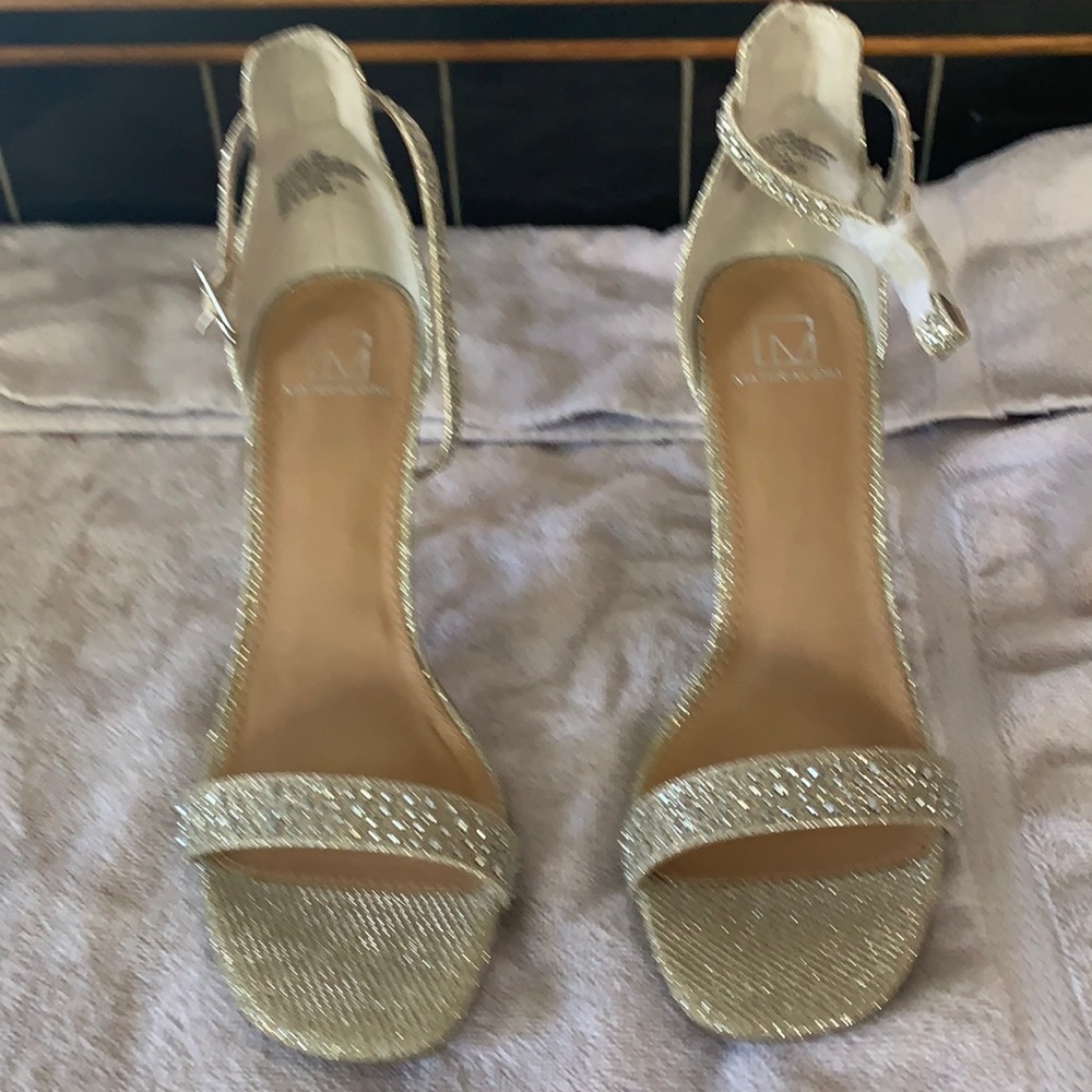 Material Girl Gold high heel shoe